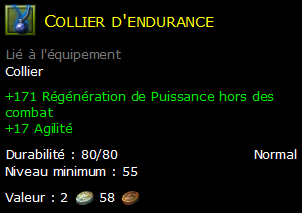 Collier d'endurance