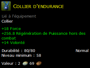 Collier d'endurance