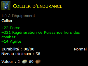 Collier d'endurance