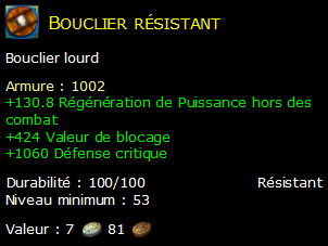 Bouclier résistant