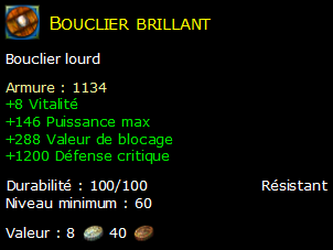 Bouclier brillant