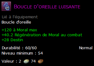 Boucle d'oreille luisante