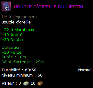 Boucle d'oreille du Destin