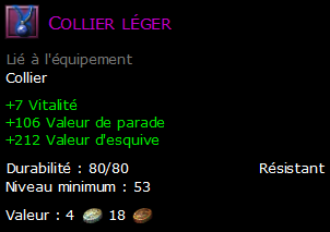 Collier léger