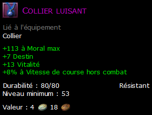 Collier luisant