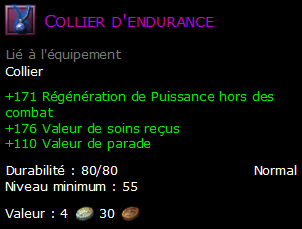 Collier d'endurance