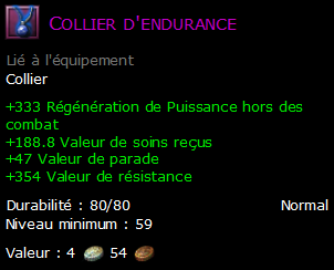 Collier d'endurance