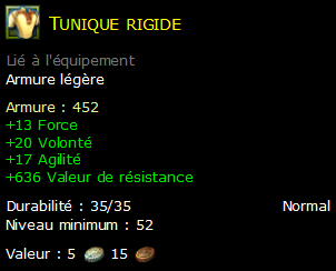 Tunique rigide