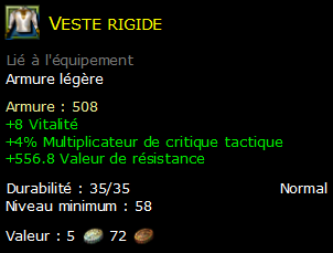 Veste rigide