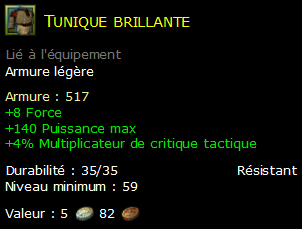 Tunique brillante