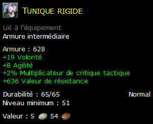 Tunique rigide