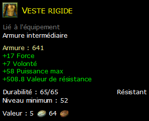 Veste rigide