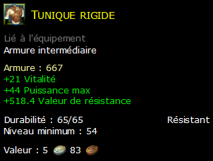 Tunique rigide