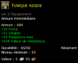 Tunique rigide