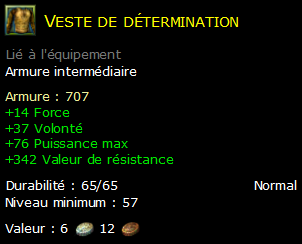 Veste de détermination