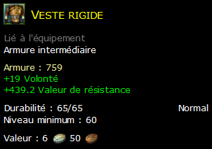 Veste rigide