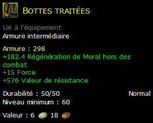 Bottes traitées