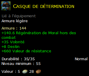 Casque de détermination