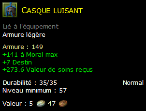 Casque luisant