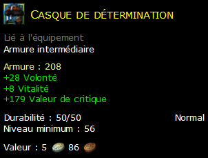 Casque de détermination