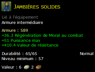 Jambières solides