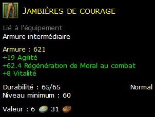 Jambières de courage