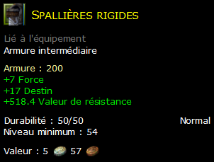 Spallières rigides