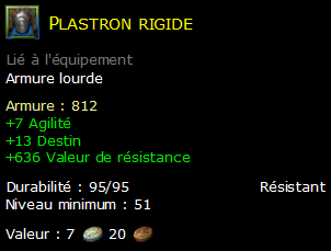 Plastron rigide