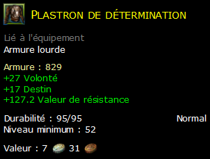 Plastron de détermination