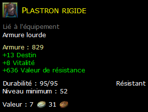 Plastron rigide