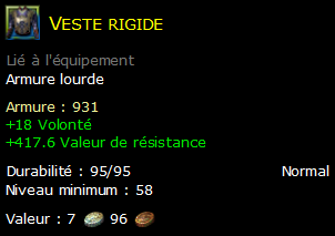 Veste rigide