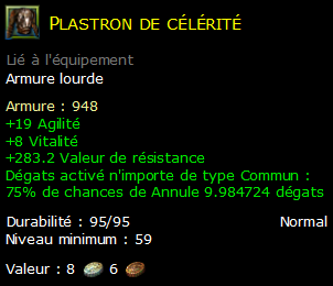 Plastron de célérité