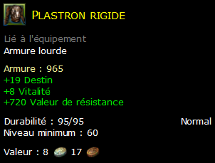 Plastron rigide