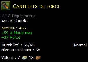 Gantelets de force