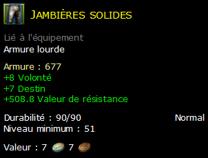 Jambières solides