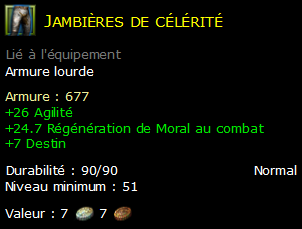 Jambières de célérité