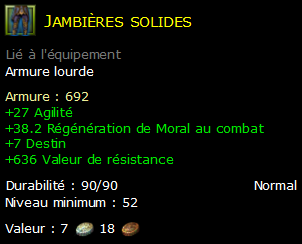 Jambières solides