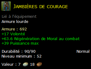 Jambières de courage