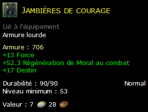 Jambières de courage