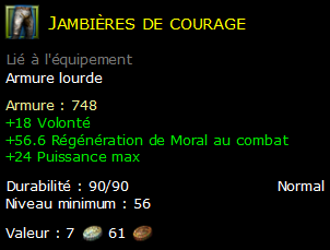 Jambières de courage