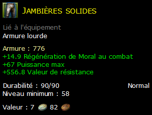 Jambières solides