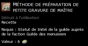 Méthode de préparation de petite gravure de maître