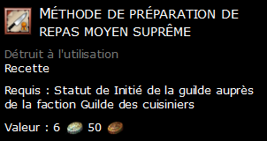 Méthode de préparation de repas moyen suprême