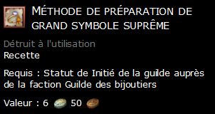 Méthode de préparation de grand symbole suprême