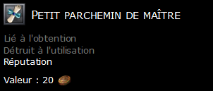 Petit parchemin de maître