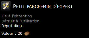 Petit parchemin d'expert