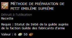 Méthode de préparation de petit emblème suprême