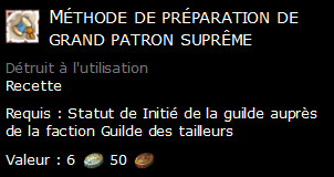 Méthode de préparation de grand patron suprême