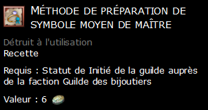 Méthode de préparation de symbole moyen de maître