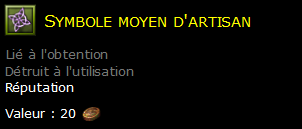 Symbole moyen d'artisan